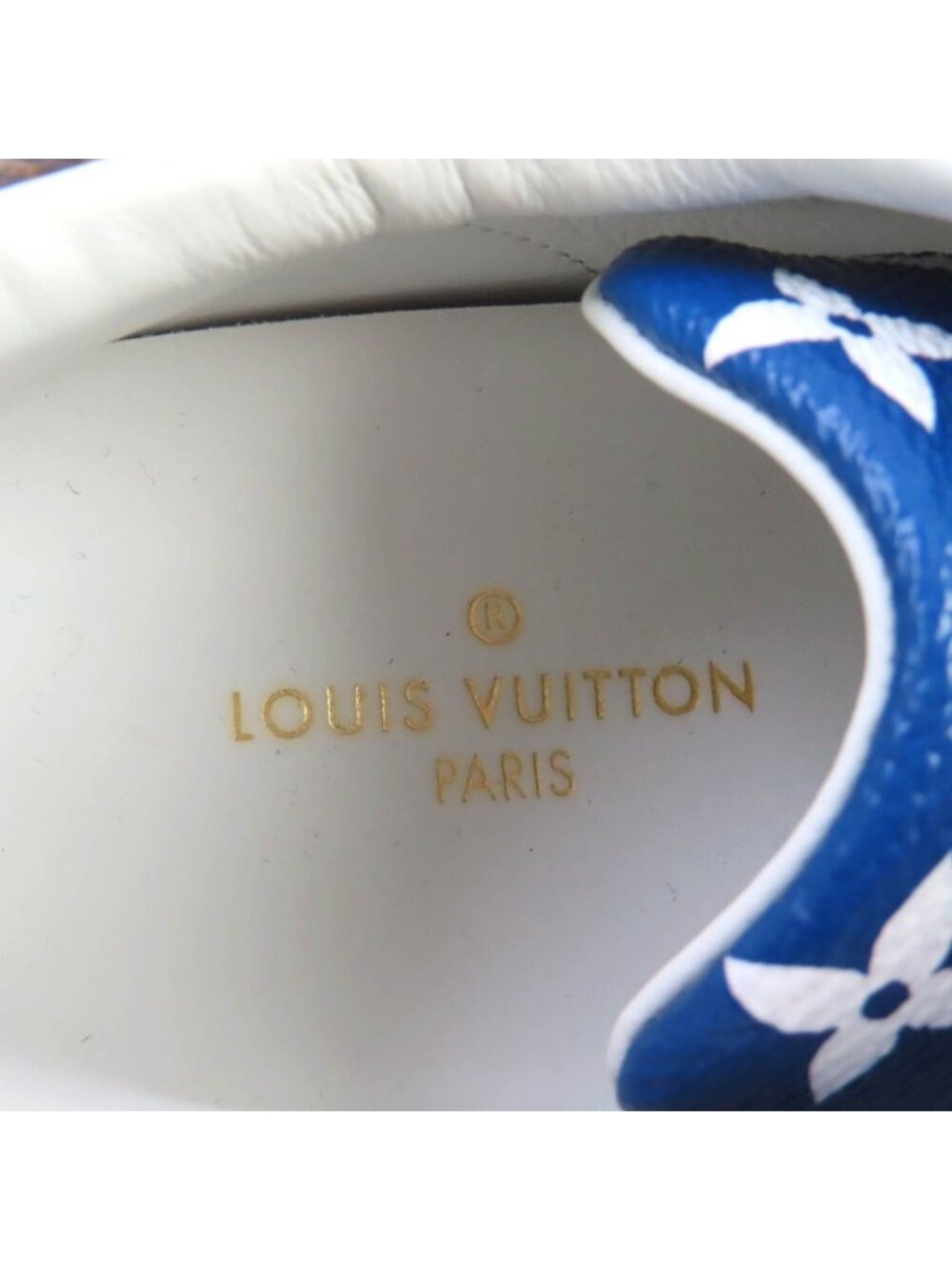 Louis Vuitton Time Out Line LV Escale Monogram Leather Sneakers Blue - Picture 11 of 14